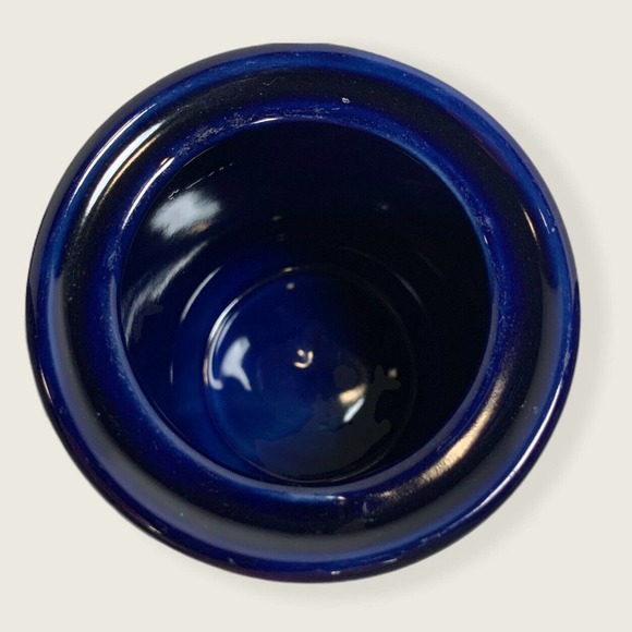 Newcor Stoneware Sugar And Creamer Set Cobalt Blue China Mid Century Modern - Picture 10 of 12